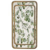  Trays set of 2, Green leaves